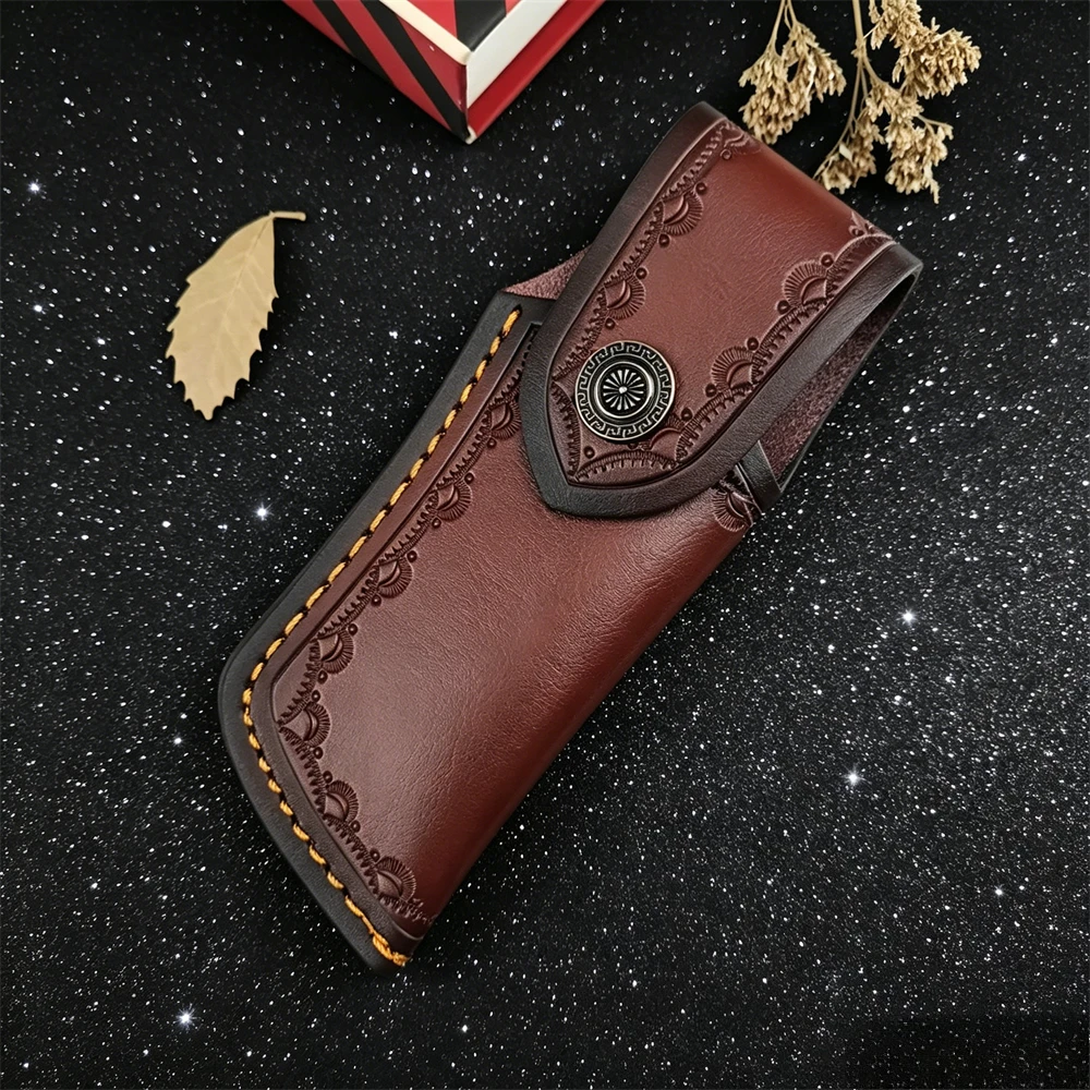 Genuine Leather Holster with Belt Loop, Compact Carrier for Your Folding Blade, Perfect for Outdoor Enthusiasts Great Men's Gift