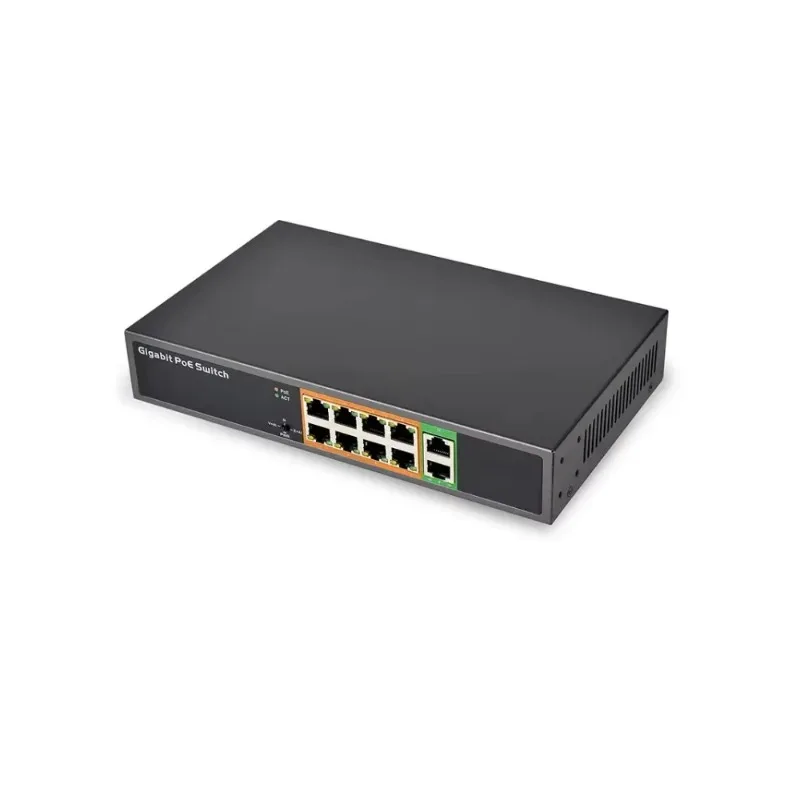 

Коммутатор PSE1008GS-AI с 8 портами PoE, 2 гигабитными Uplink-портами TP/SFP, дальность 250 метров