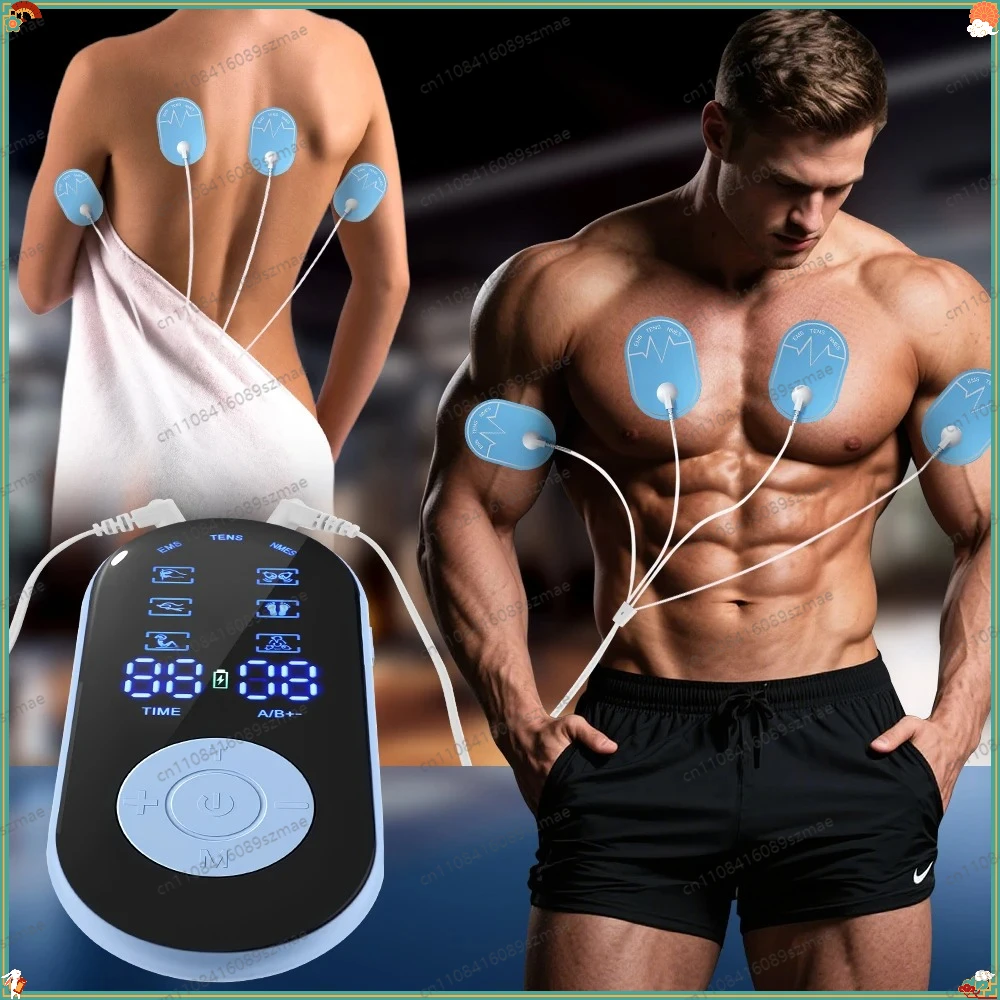 

18-Modes TENS EMS Massager for Elderly, Rechargeable Full Body Muscle Stimulator, Massage Patches for Back, Leg & Knee Relief