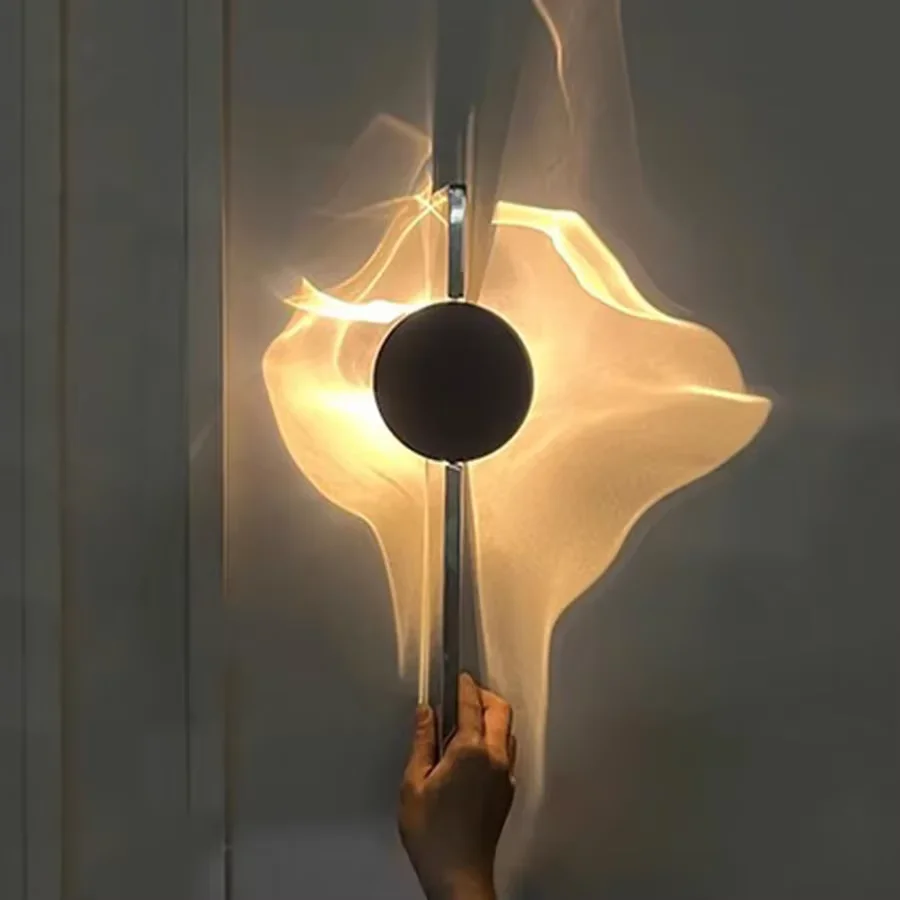 Picture 3: Creative Wave LED Wall Lamp, Modern Art Decor Wall Sconce, Ambient Light for Bedroom Bedside Corridor Porch