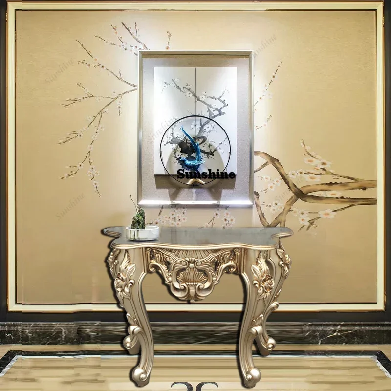 

European Style Console Table for Living Room, Hallway Narrow Tables, Household Entrance Side Table, Home Decoration Furniture F