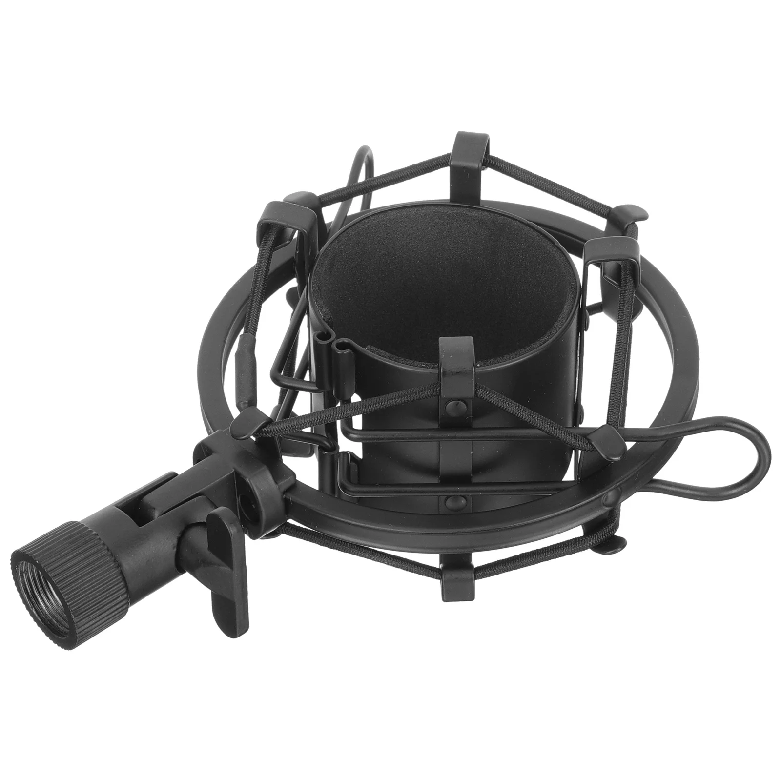 

Universal Desktop Microphone Stand Adjustable Metal Mic Bracket Anti Vibration Design for Broadcasting Podcasting Online