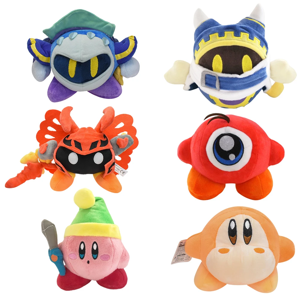 Kawaii Anime Star Kirby Plush Sword Kirby Magolor Waddle Dee Stuffed Peluche High Quality Toys Great Christmas Birthday Gift