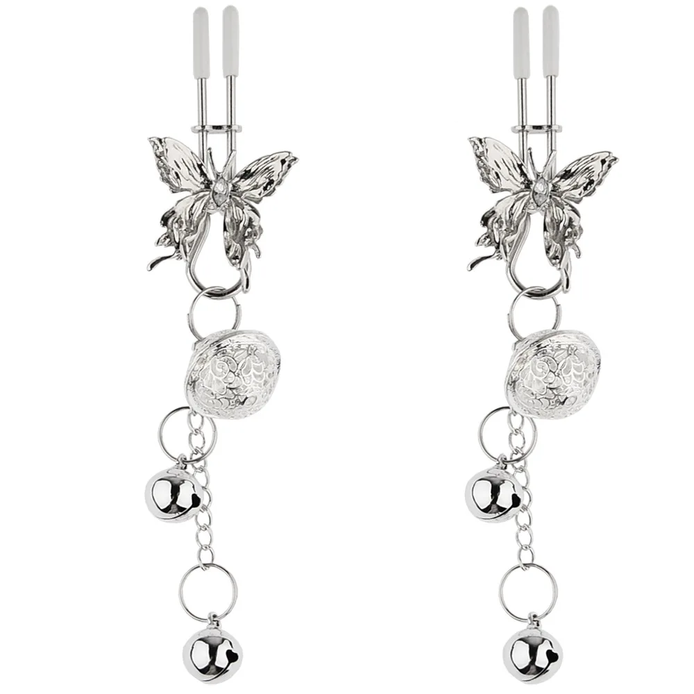 Giocattoli del sesso sm per adulti campana in metallo plug anale noce Gong Ling bottone a farfalla clip per seno clip per seno di lusso leggero di fascia alta