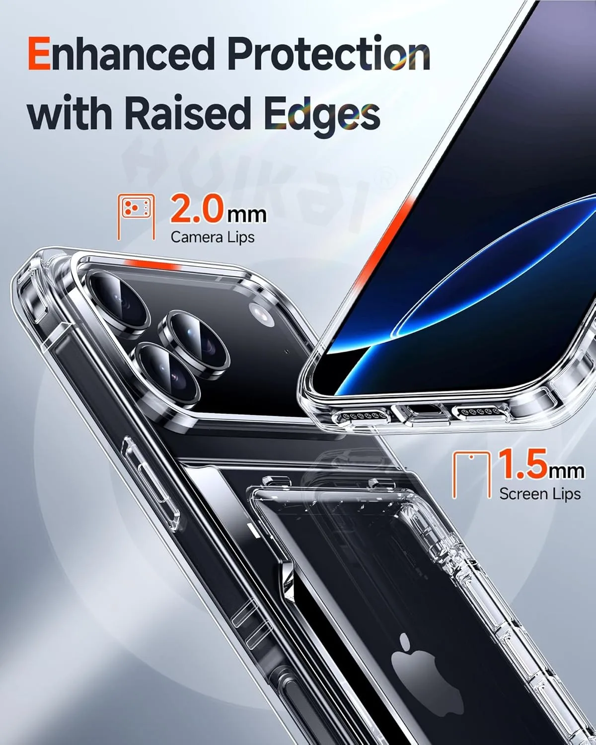 حافظة بطاقات المحفظة لهاتف آيفون 17 برو ماكس 17 اير 16 برو ماكس 15 برو 15 14 حامل فتحة الشريحة سليم هارد PC غطاء حماية عالي التحمل #4