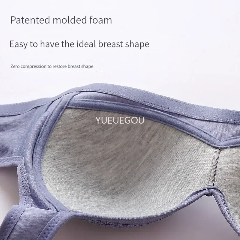 Podprsenka push-up pro větší prsa - nastavitelná ramínka s krajkovým lemem, plné zakrytí, pohodlná opora, podprsenka s kosticemi pro velké poprsí - náhled 3