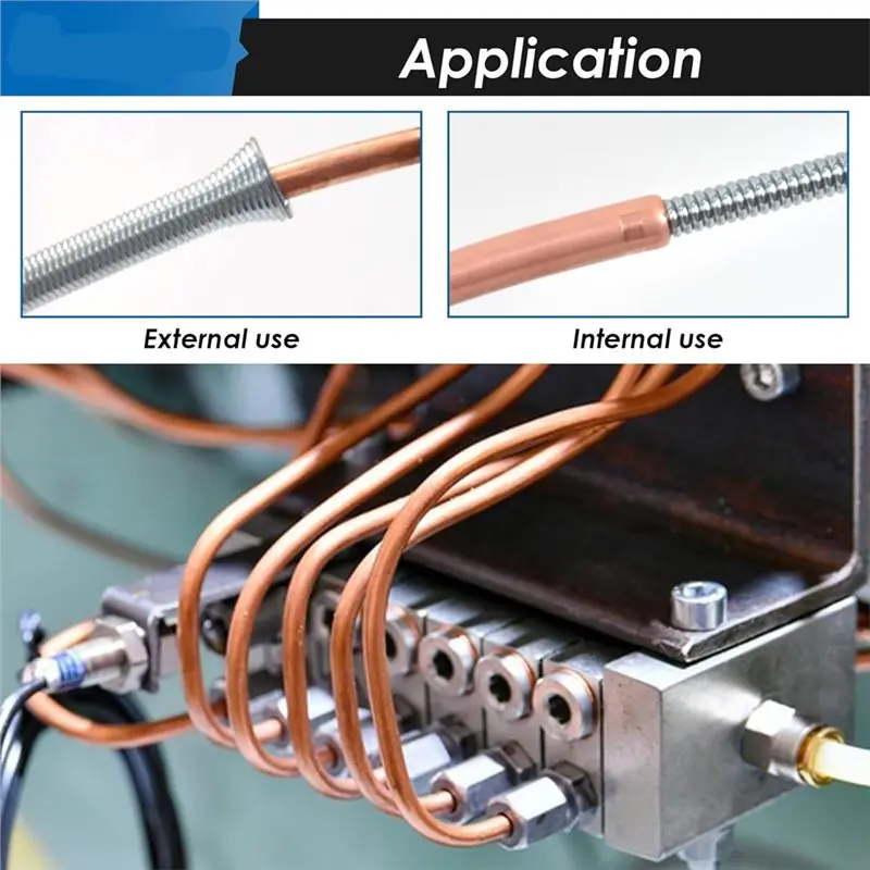 A53Q-Tube Bender Set Spring Tubing Benders Kit 1/4, 5/16, 3/8, 1/2 And 5/8 Inch 5 In 1 For Copper, Brass Thin Steel Tube