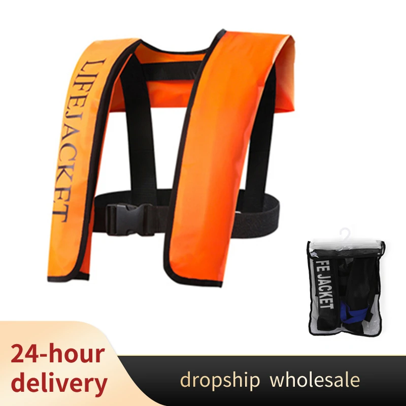 

1pc Inflatable Life Jacket Swimming Survival Jacket Professional Fishing Life Vest Manual Inflatable Adult Swimwear Water Sports