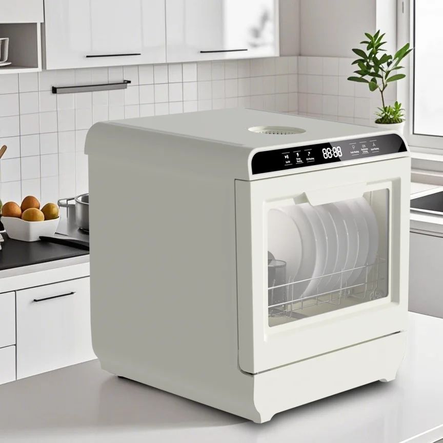 Portable Smart Mini Dishwasher for Home Kitchen Factory Direct Electric UV Drying 6-8 Sets Tableware for Hotels