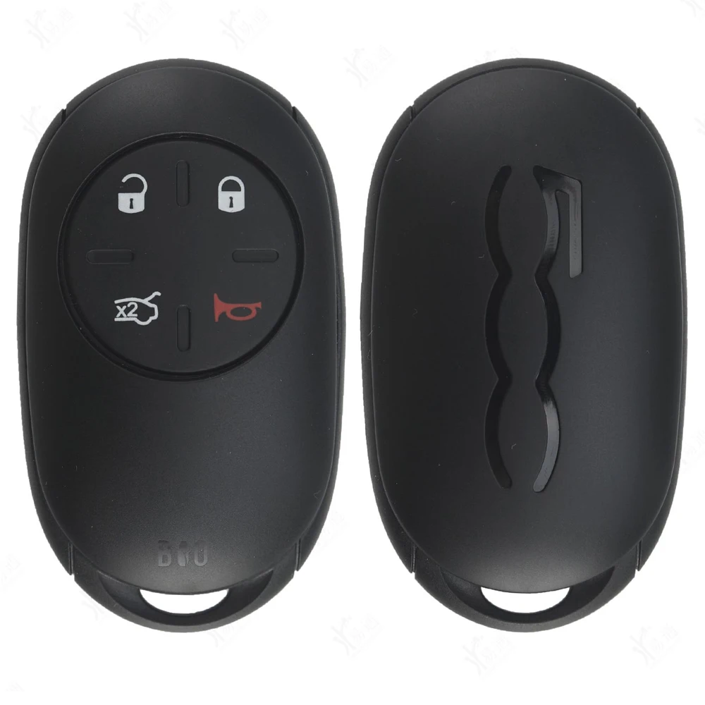

Чехол для дистанционного ключа для Fiat 500 без логотипа, замена, 4 кнопки, чехол для ключей с дистанционным управлением автомобиля