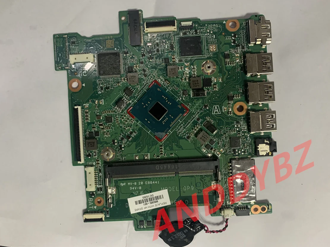 Used 905305-601 FOR HP Pavilion 14-ax030wm 14-ax LAPTOP Motherboard WITH N3060 CPU DDR3 Da0p9mb16d0 TESED OK