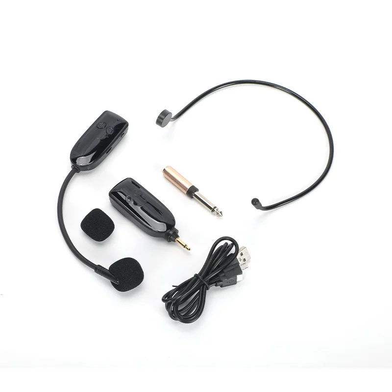 K32 Handheld Wireless Microphone 2.4G Light Head-Wear Mic 30M Range Volume Amplifier for Class Teaching