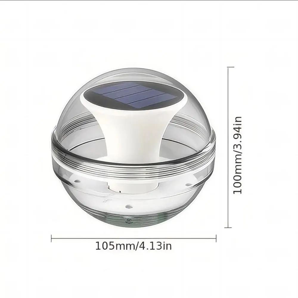 Solar Powered Solar Water Floating Light Three-Mode Waterproof Outdoor Night Lights Color Changing Durable Floating Pool Lamp