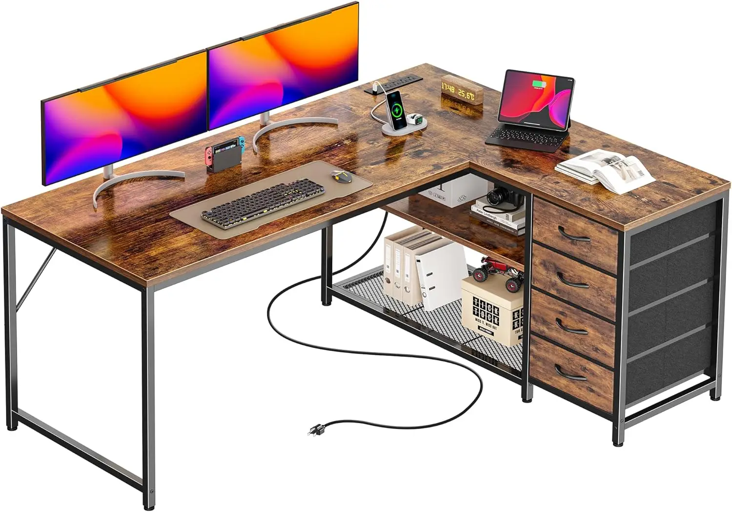 53" L-Shaped Desk W…