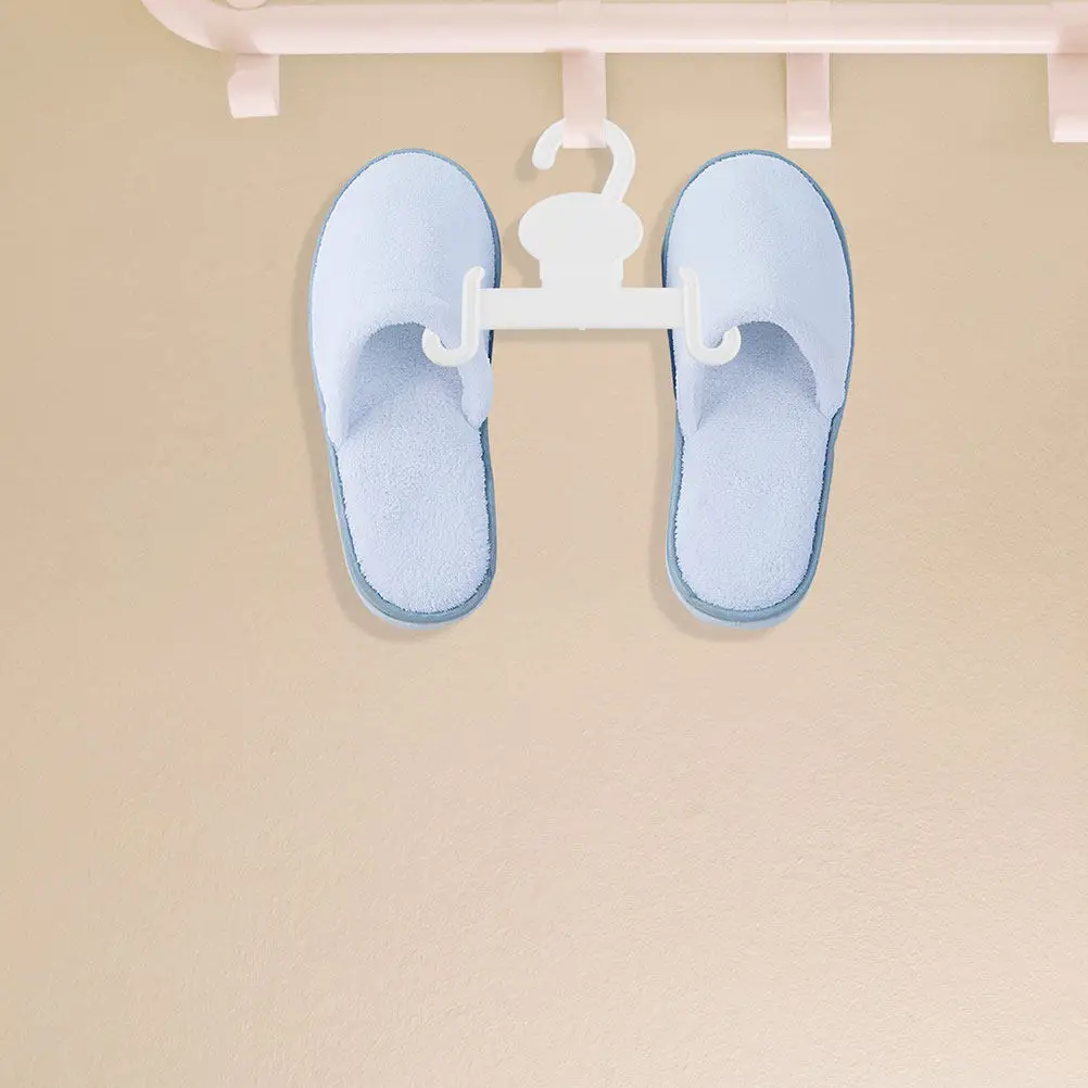 10Pcs Plastic Slipper Display Hangers Shoe Hanger Stackers for Sandals Flops Cotton Slippers Space Saving Wall Mounted