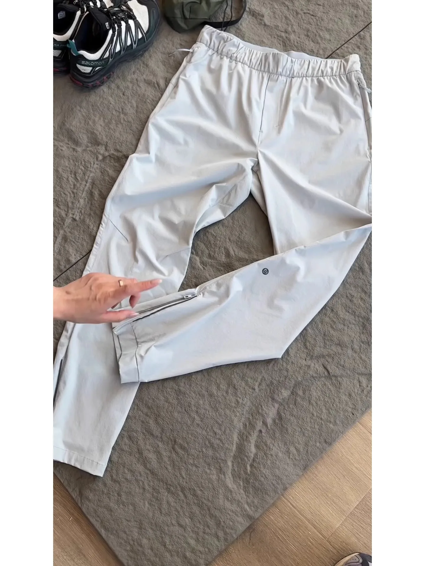 

American Sle Soft ell Cargo Pants Men Summer Thin High Elastici Ice Silk Workwear Trousers Zipper Outdoor Sports Casual...