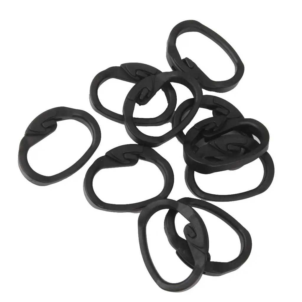 2-5pack 10pcs Outdoor Camping Hiking Tent Connect Buckle Carabiners Hook