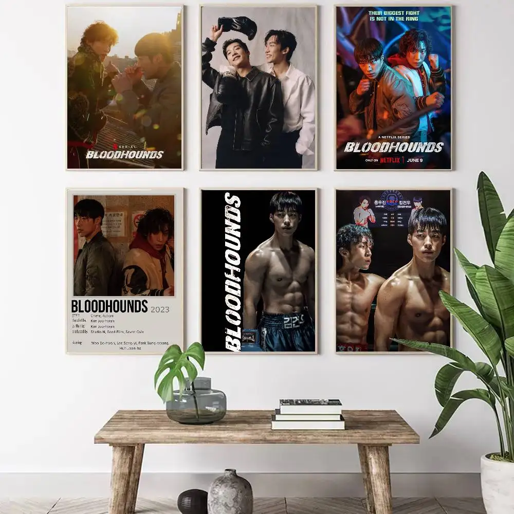 Bloodhounds Movie Poster Art Sticky Wall Waterproof Home Living Room Bedroom Bar Aesthetic Decoration