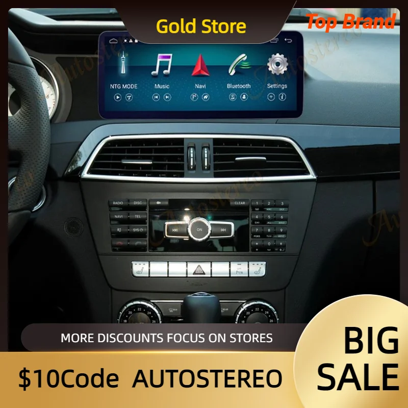2400*900 Carplay Android 13 для Mercedes Benz C Class W204 2011-2014 NTG4.5 Автомобильный GPS-навигатор Мультимедийный плеер Автомобильный радиоприемник