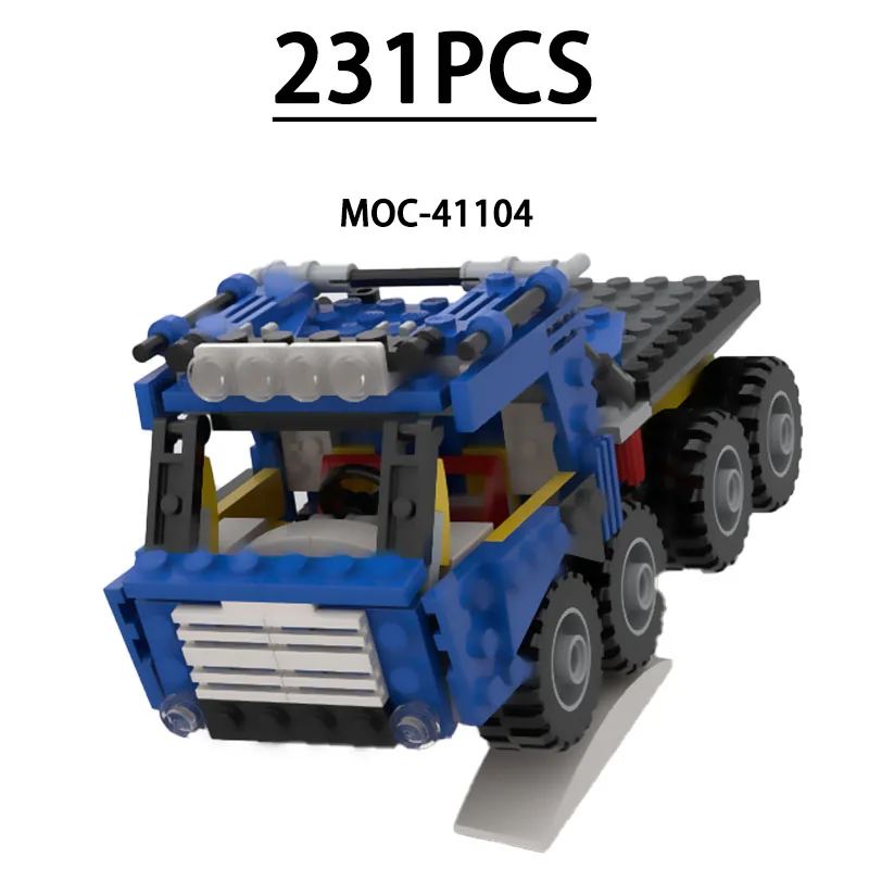 

MOC-41104 Building Block Test Truck Splicing Model Ornament 231 Pieces Children Educational Birthday Christmas New Year Toy Gift