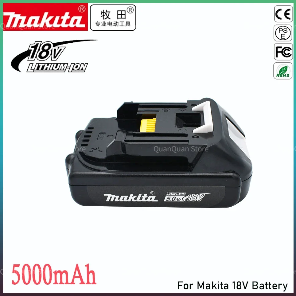 

original Makita Rechargeable 18V 5.0Ah Li-Ion Battery BL1830 BL1815 BL1860 BL1840 194205-3 Replacement Power Tools Battery