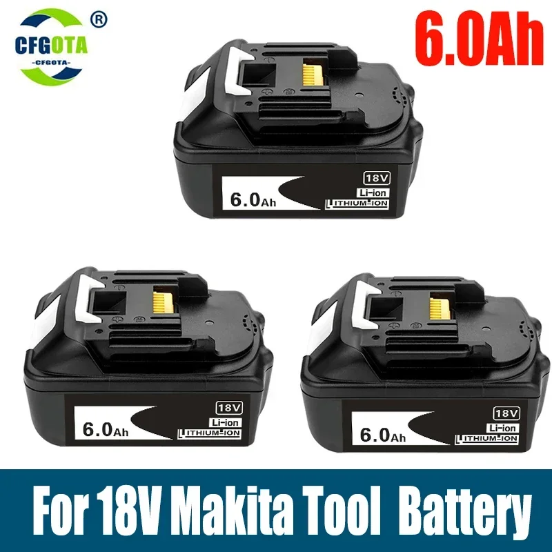 NEW With LED Charger Rechargeable Battery 18 V 6000mAh Lithium ion for Makita 18v Battery 6Ah BL1840 BL1850 BL1830 BL1860 LXT400