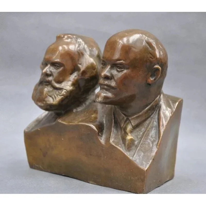 Copper Statue Great Communist Marx And Lenin Bust Bronze Statue