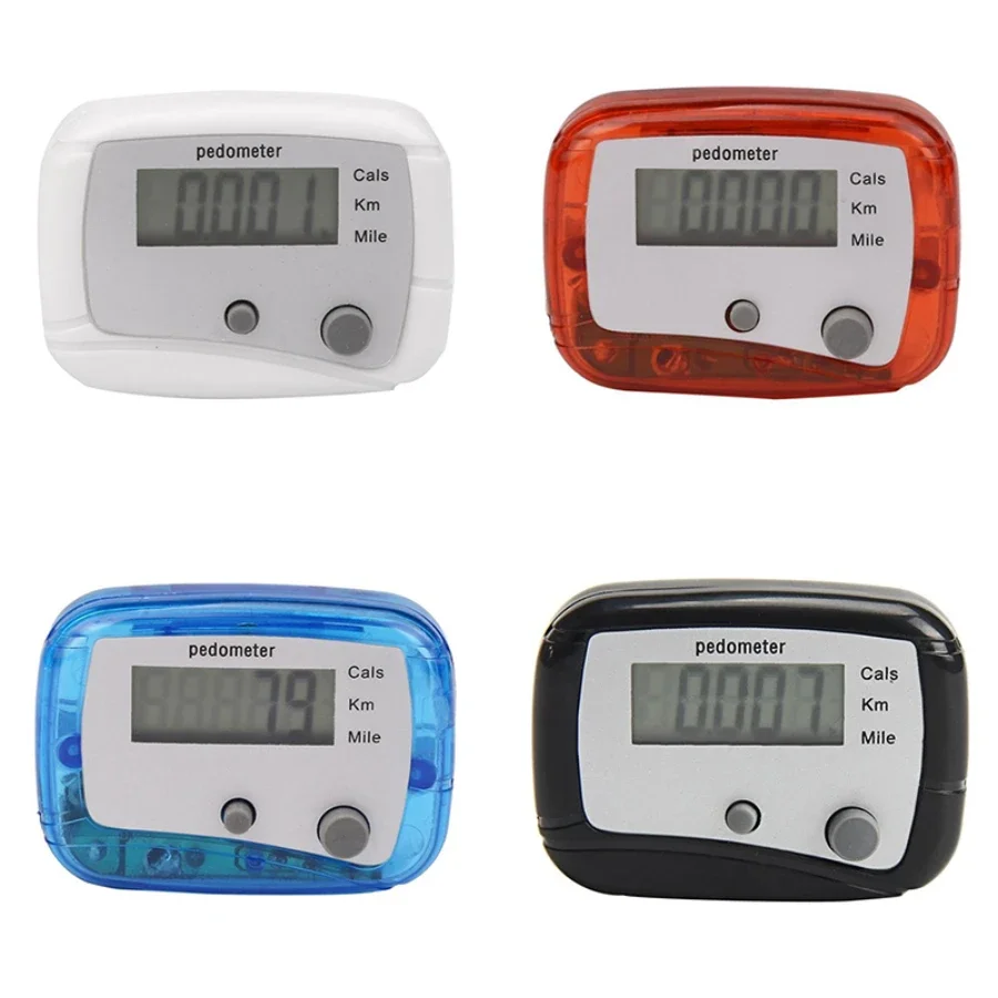 100pcs Multifunction Digital LCD Pedometer Run Step Calorie Kilometer Couter Walking Pedometer Belt Clip Design