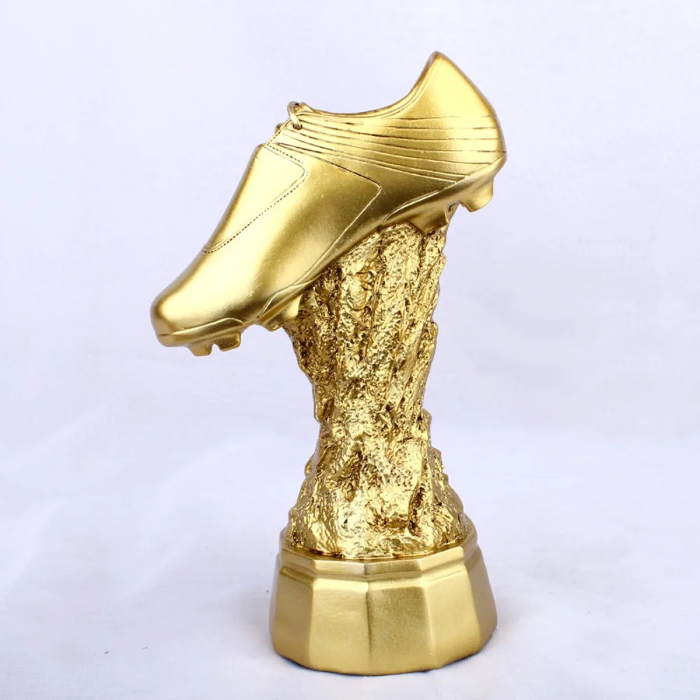 European Football Golden Sneakers Trophy Excellent Player Award Resin Crafts Football Shoe Award Home Decor