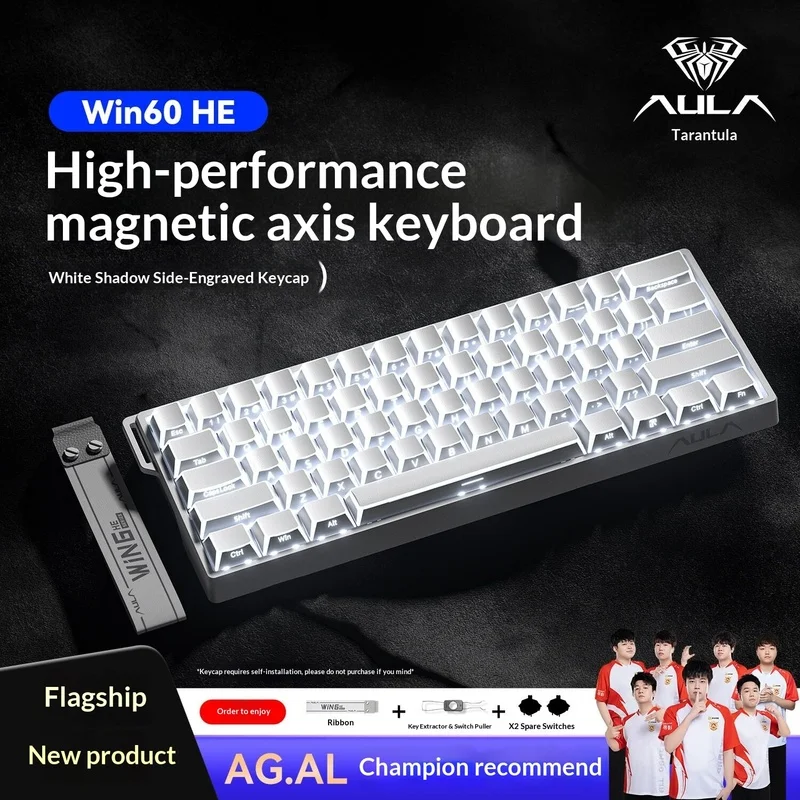 Aula Win60 Magnetic Switch Mechanical Keyboard Rgb 8khz Polling Rate 0.01mm Precision No Dead Zone Custom Gaming Esports For Pc