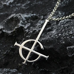 Ghost BC Nameless Stainless Steel Necklace Ghoul band Chain Pope Emeritus Symbol Mask Grucifix Poster Necklaces Jewelry