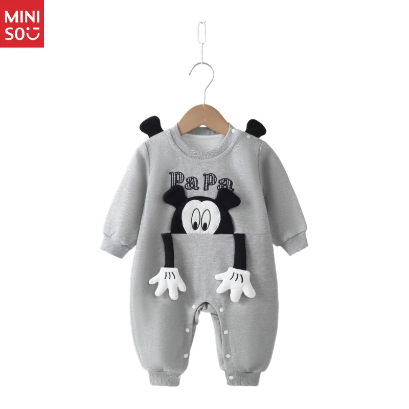 بدلة ديزني كوزي ميكي المطبوعة |   دافئ الشتاء نيسيي لحديثي الولادة |   ملابس مريحة على شكل حيوان لطيف