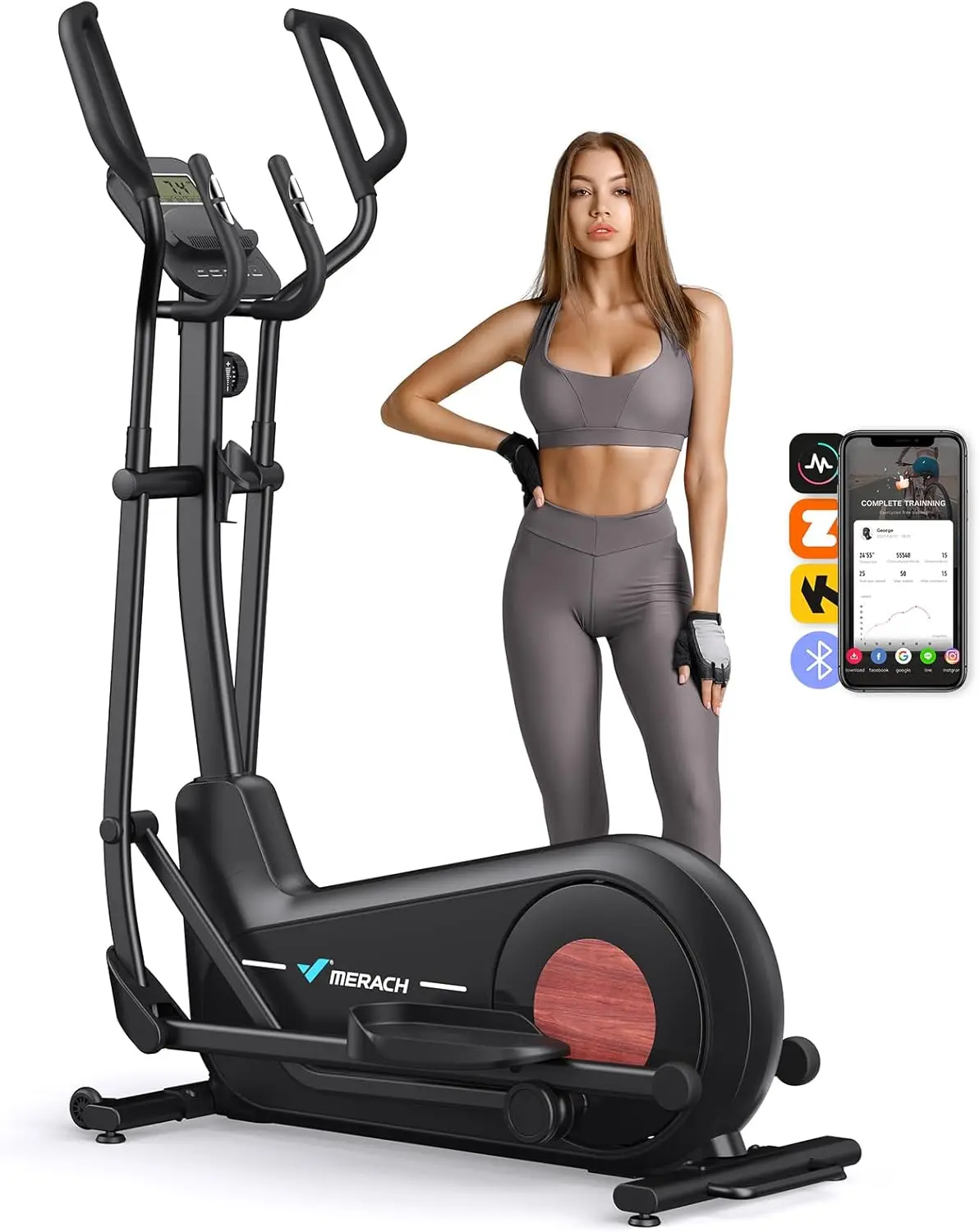 MERACH Elliptical Machine, Elliptical Exercise Machine with 18.5