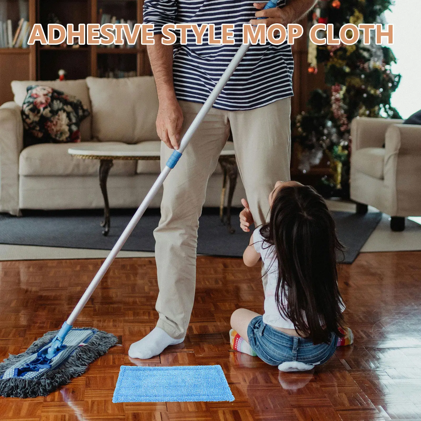 

Утолщенные многоразовые сменные насадки для швабры из микрофибры для полов из твердых пород дерева, плитки, ламината, моющиеся, для сухой и влажной уборки