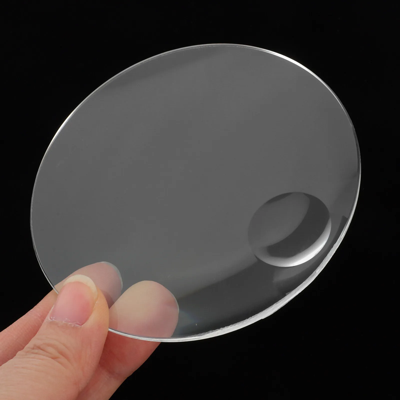 Double Convex Lens for Physics Teaching, Optical Glass Lab Experiment Lens, Clear Magnifying Portable Lightweight