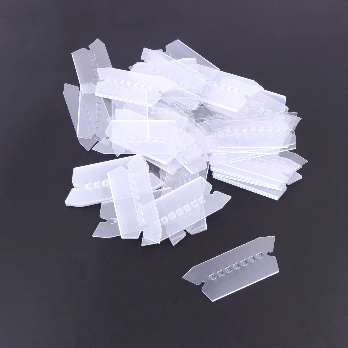 

100 Pcs Transparent Folder Tabs File Labels Hanging Tag PVC Classification Sign