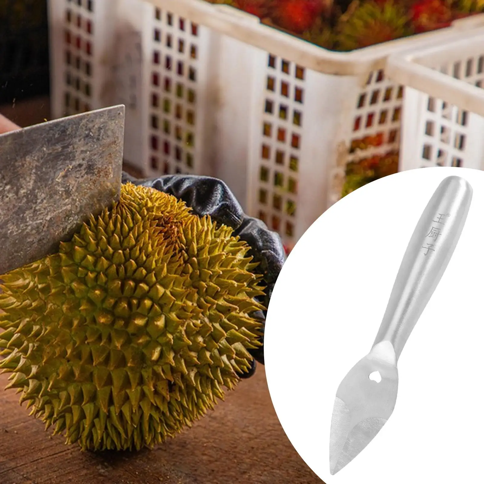 Durian Opener Durian Peel Breaking Tool Divider Multifunctional Utensils Cutter Professional Shucker for Fruit Shop Home