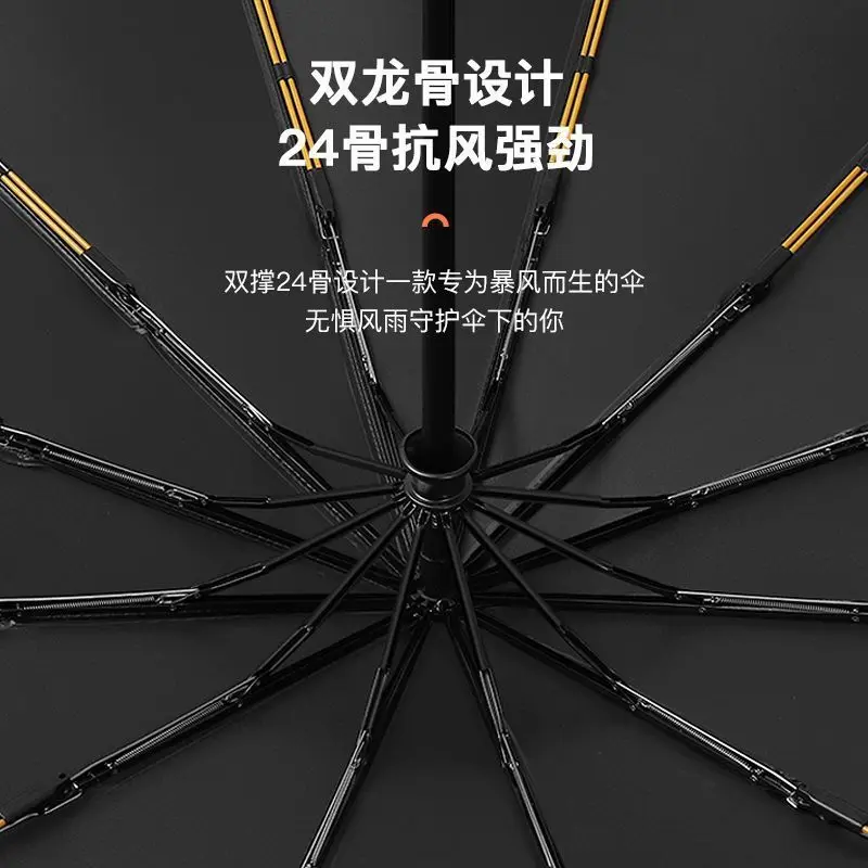 24 bone fully automatic umbrella folding umbrella, sun and rain dual purpose sunshade umbrella,