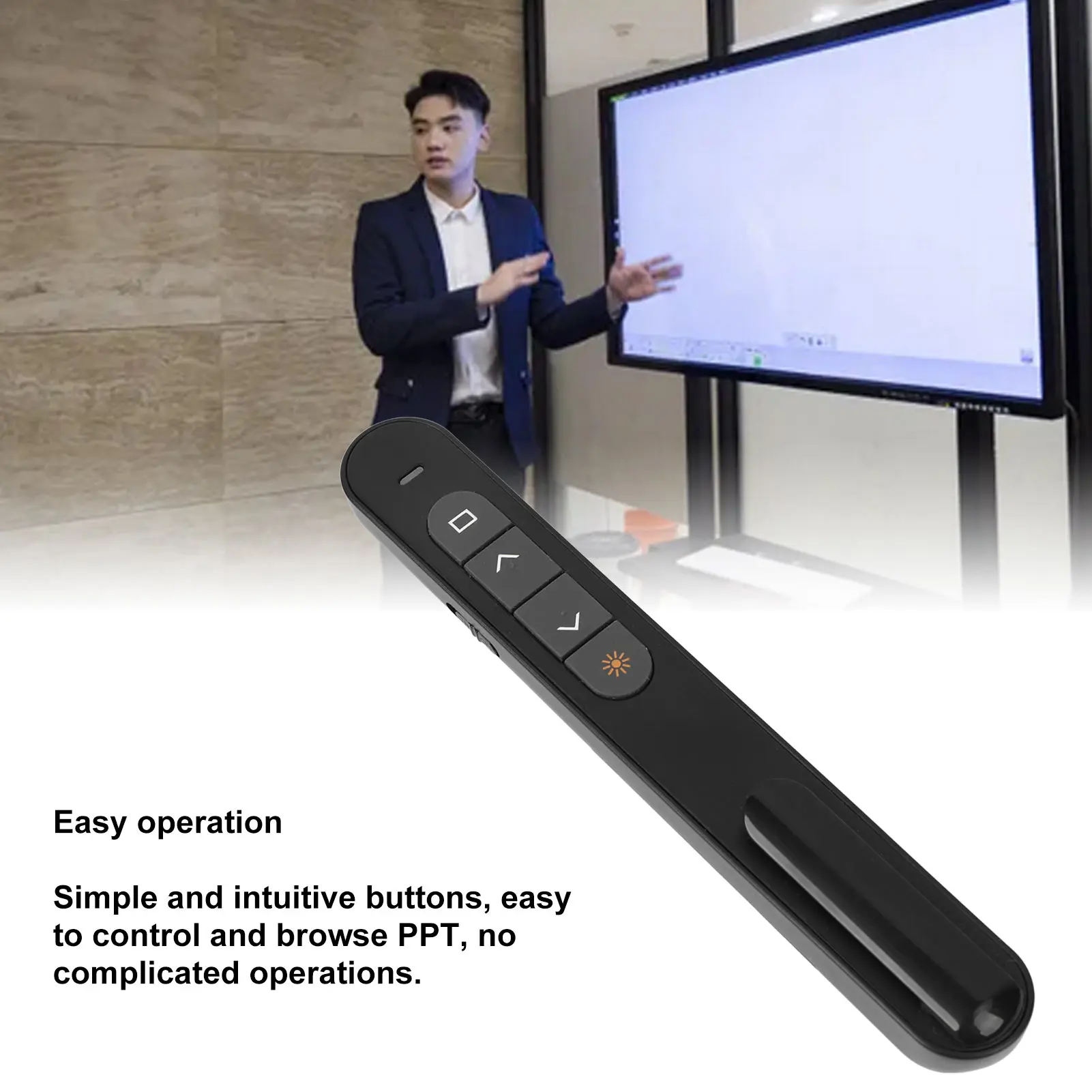 Wireless Presenter Remote Control Presentation Click Pointer Portable PPT Clicker for Classroom Office Wireless Presenter