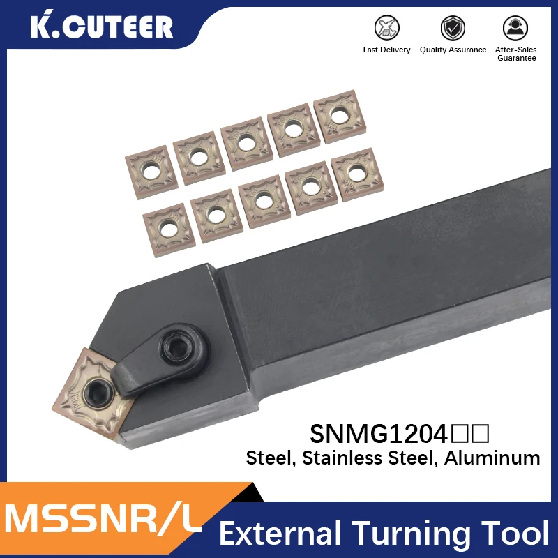 1PC MSSNR1616H12 MSSNR2020K12 MSSNR3232P12 Lathe Tools MSSNR2525M12 External Turning Tool Holder for Carbide Inserts SNMG CNC