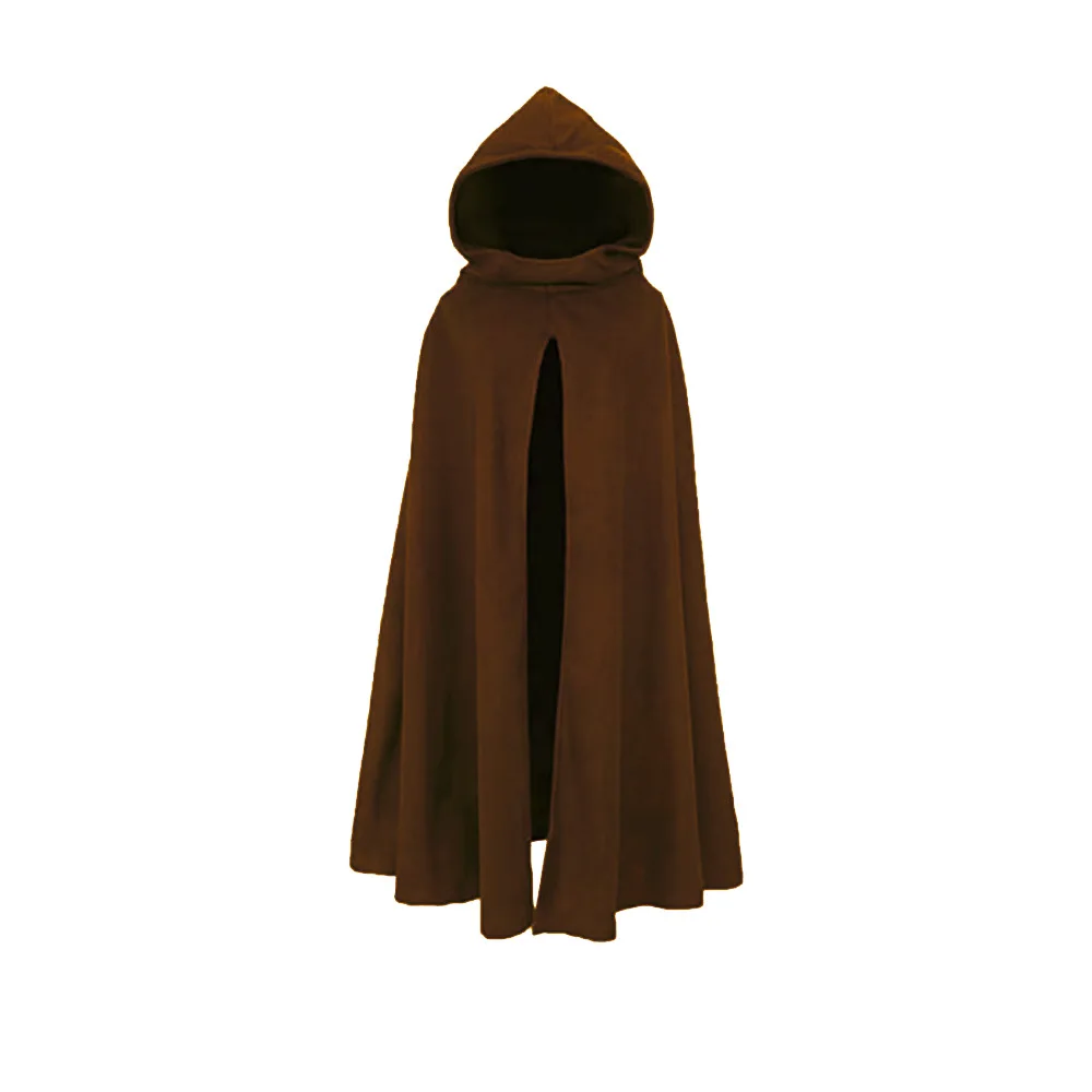 2023 mantello gotico con cappuccio moda medievale per uomo donna nero verde senza maniche cappotto con forchetta alta Halloween Costume Cosplay Cape