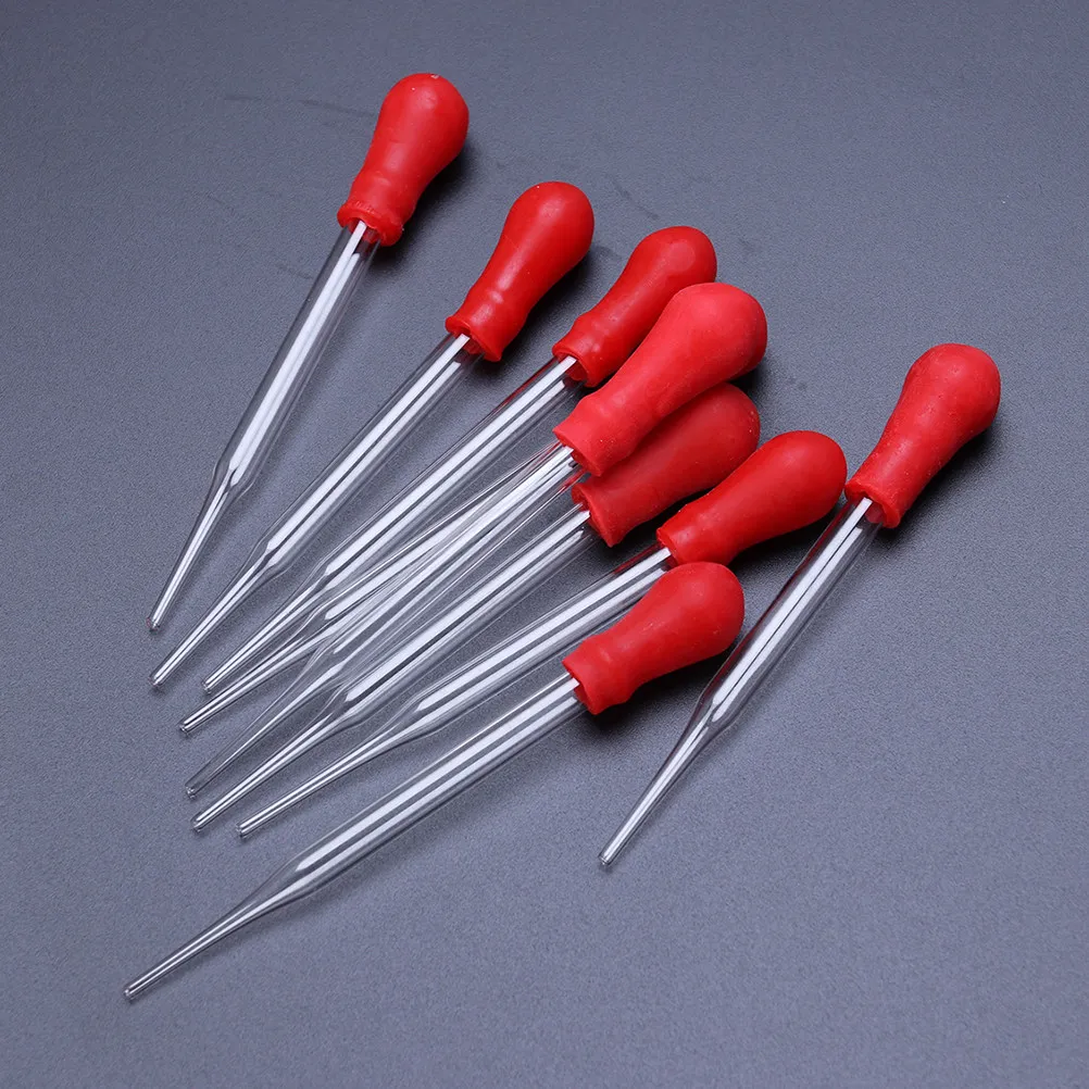 13Pcs Silicone Glass Dropper Set Portable Lightweight Lab Pipette for Home School Science Experiments Eye Dropper Chemical