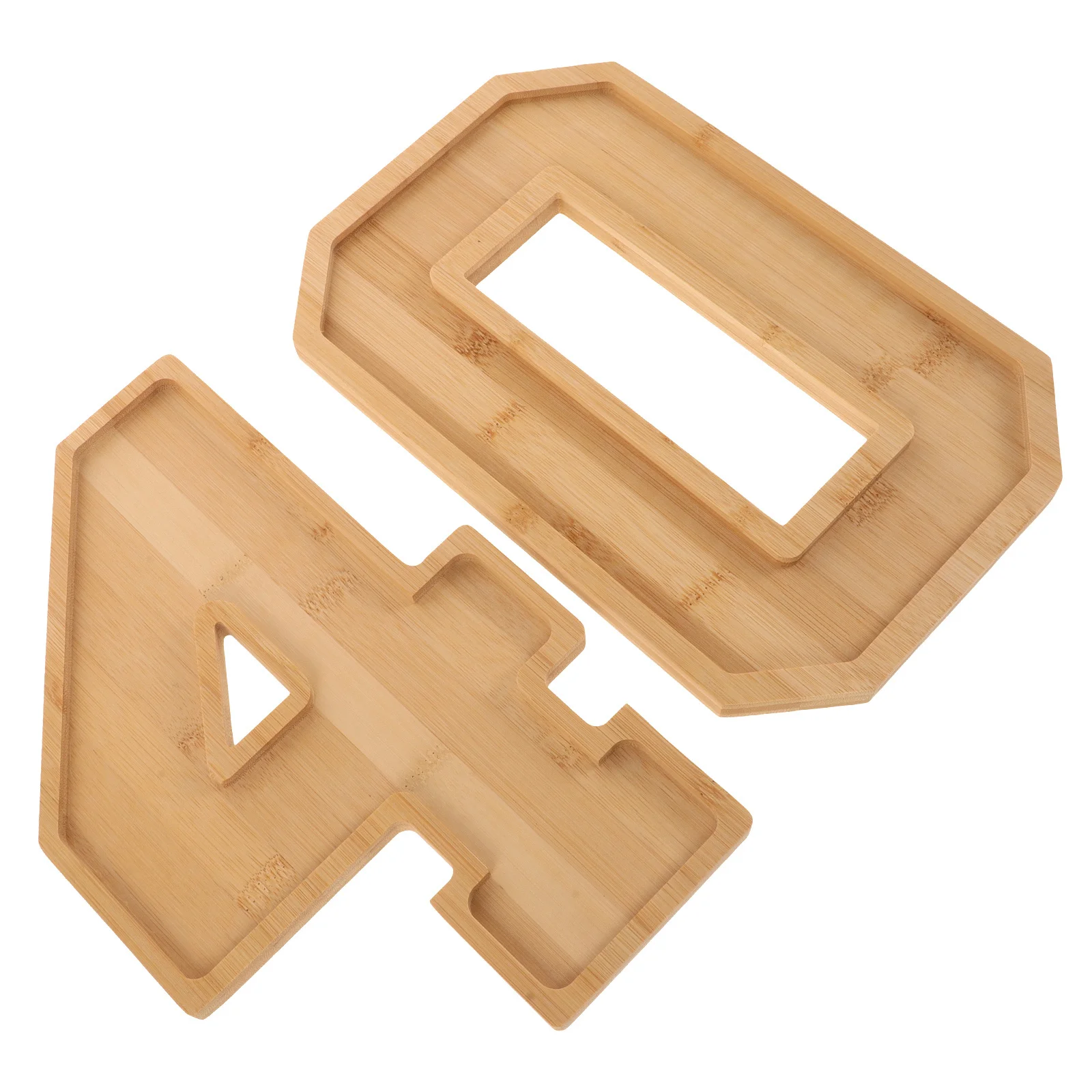 

1Set Number 40 Shape Plate Wood Fruit Tray Serving Dish Valentine's Day Christmas Party Decorative Dessert Tray