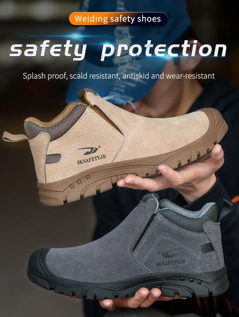 Men\'s Anti-scalding Welding Shoes Anti-puncture Work Boots 6KV Insulated Shoes Safety Boots Industrial Safety Shoes