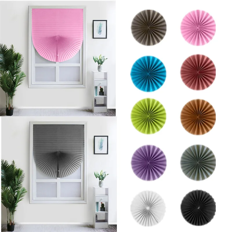 10 ألوان ذاتية اللصق تعتيم مطوي ورقة الظل مطوي الستائر الستائر للمطبخ الحمام مكتب شرفة ويندوز ظلال