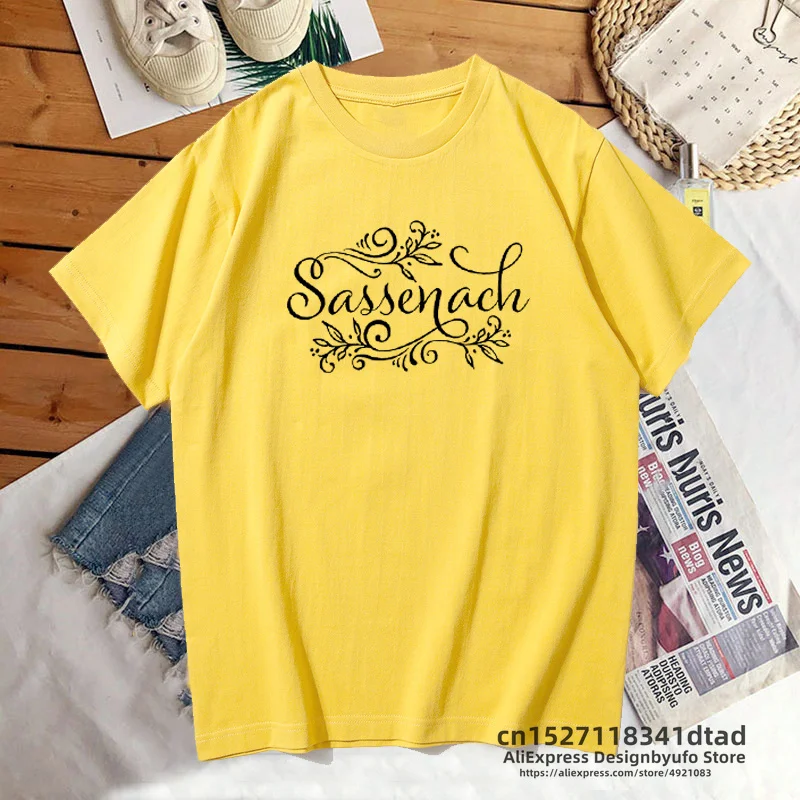 Sassenach t Shirts Claire Outlander Book Series t Shirt Jamie Fraser Ridge Clan tee shirt women summer short sleeve clothes