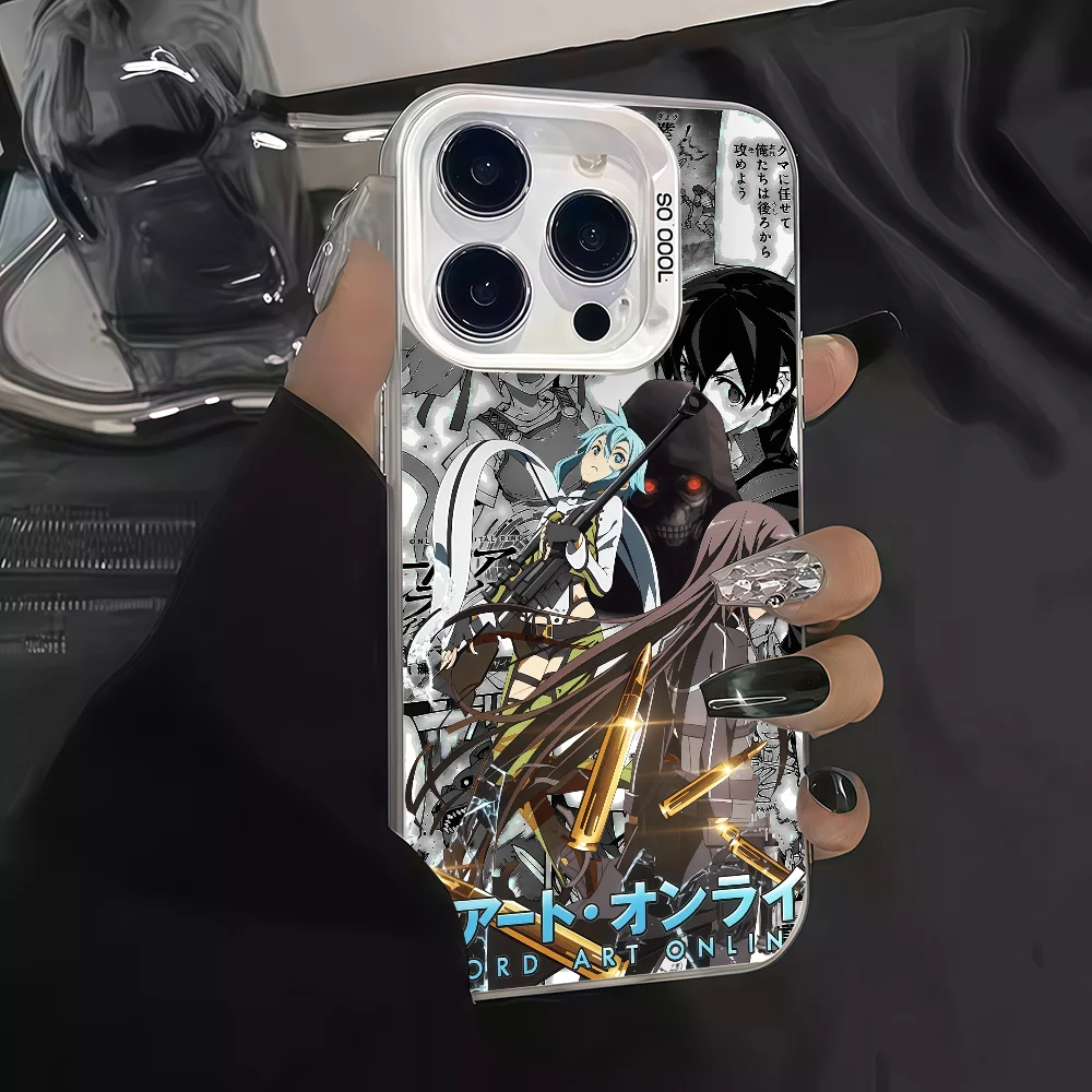 

Anime phone case For Samsung A07 A17 A06 S25 S24 S23 Ultra FE Plus Protective IMD Color Cover Sword Art Online SAO
