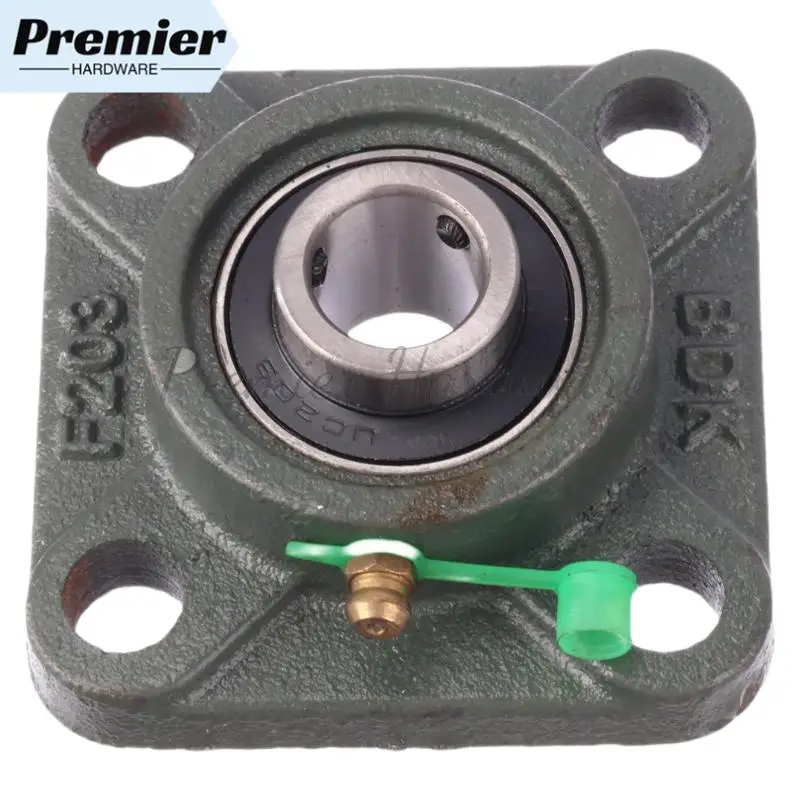 ตลับลูกปืนแบบมีฐานสี่เหลี่ยมบนพื้นผิวทรงกลมภายนอก ตลับลูกปืนทรงกลมแบบมีฐาน UCF 203