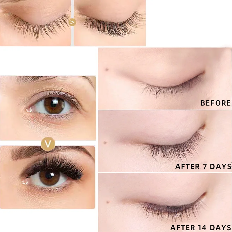 Soro de crescimento rápido dos cílios Natural Eyelash Enhancer, mais completo, Cílios mais grossos, Produtos para o crescimento do cabelo, Eye Care Cosmetic, 7 Dias