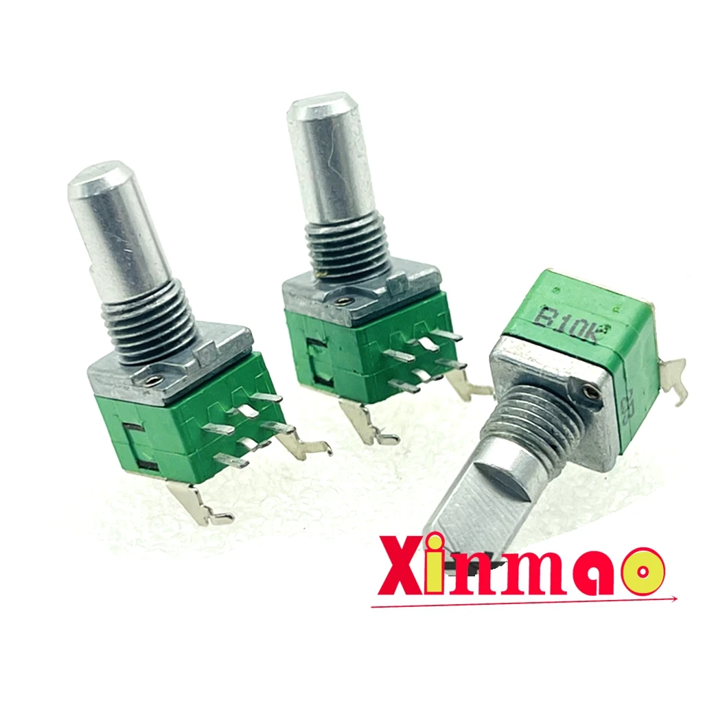 ALPHA Precision Potentiometer Dual Type 09 Horizontal B10K/50K Amplifier Sound Volume Adjustment Shaft Length 15mm
